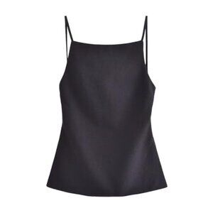 Y2K Backless Sweetheart Crop Tank Top – Black